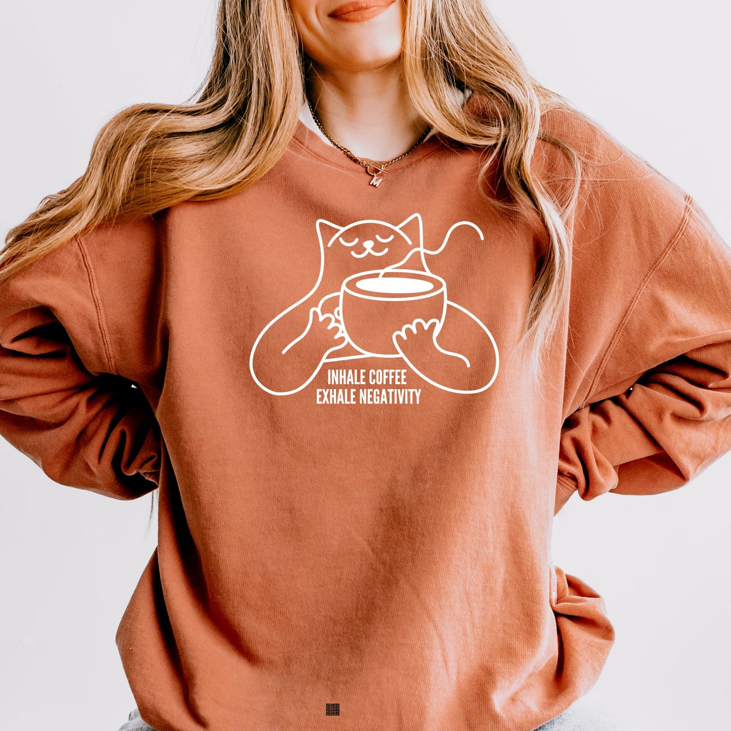 Coffee Cat - Inhale Coffee Exhale Negativity