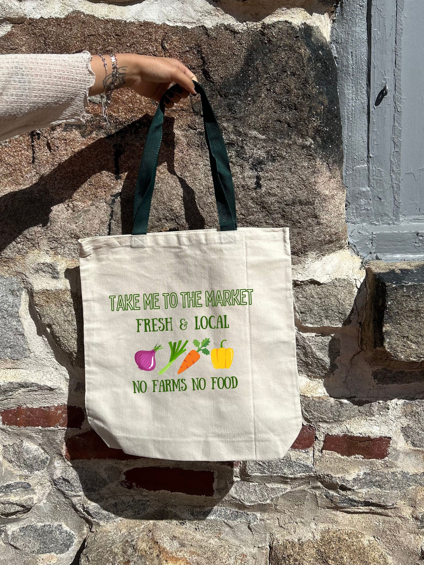 Cotton Canvas Bag - Take Me To The Market