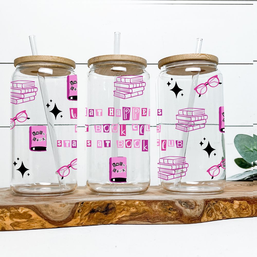 16oz Glass Tumbler - Mean Girls Book Club