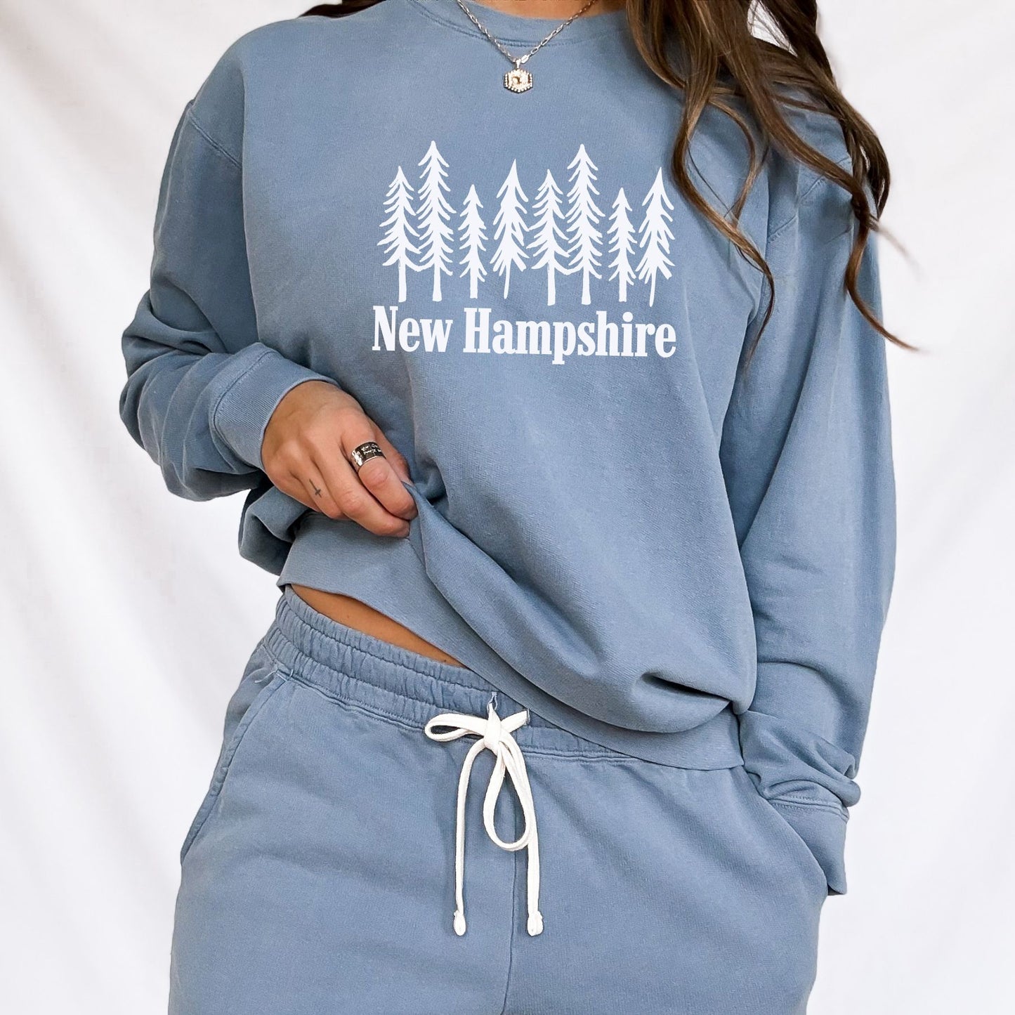 New Hampshire Trees on Comfort Colors Crewneck