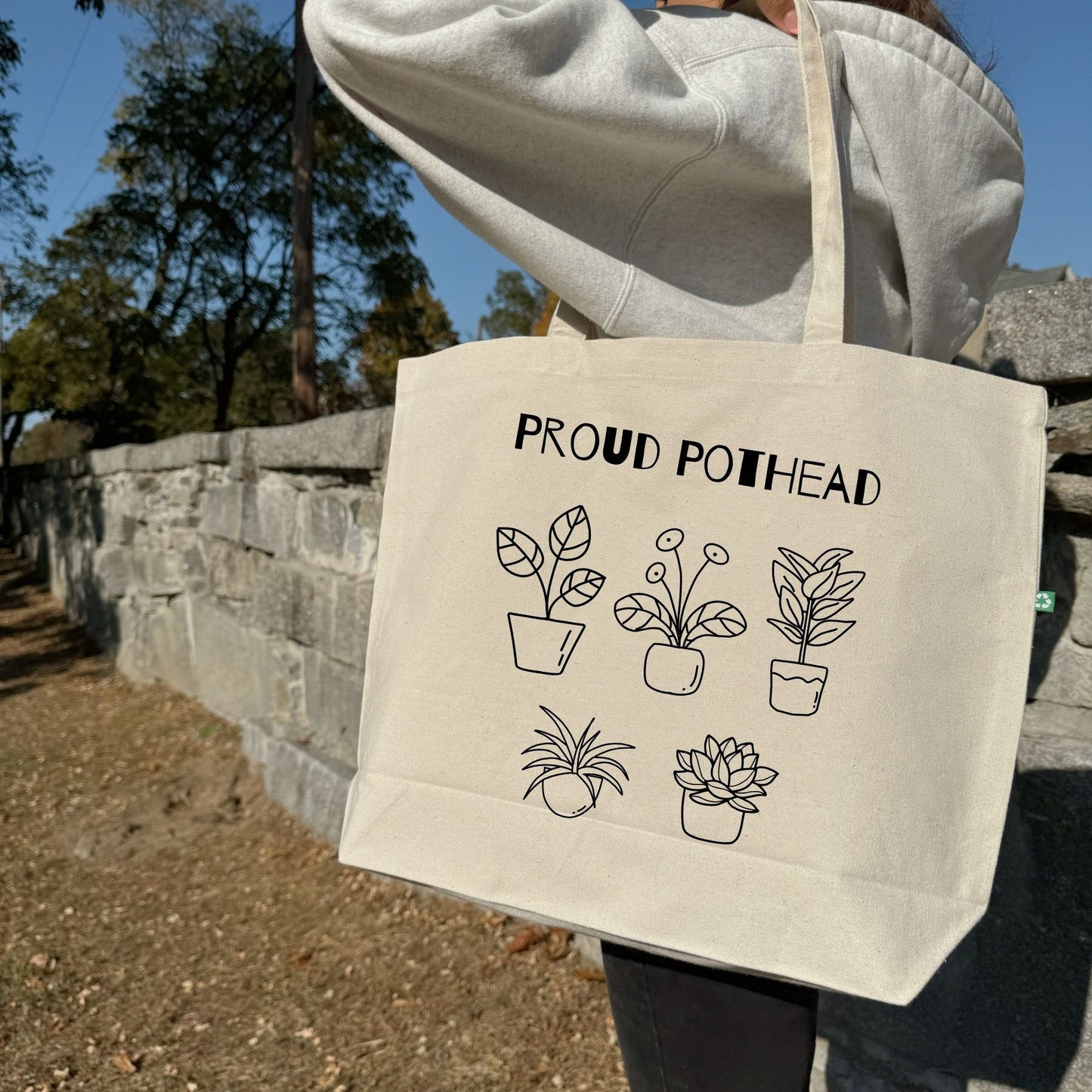 Recycled Canvas Tote Bag - Proud Pothead