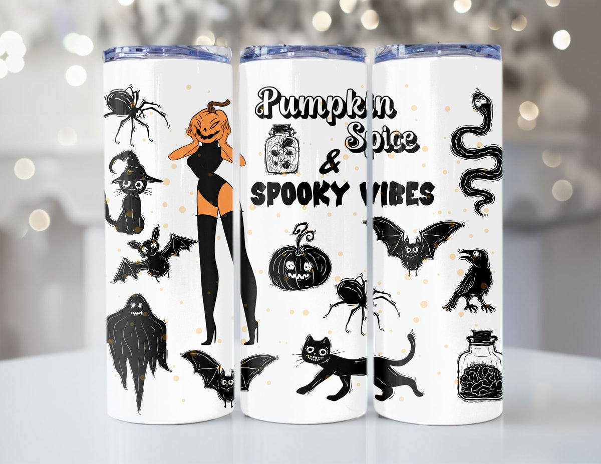 Pumpkin Spice & Spooky Vibes Tumbler