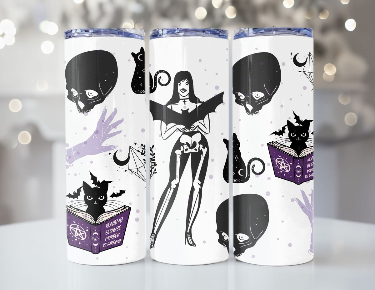 Bat Girl & Skull Tumbler
