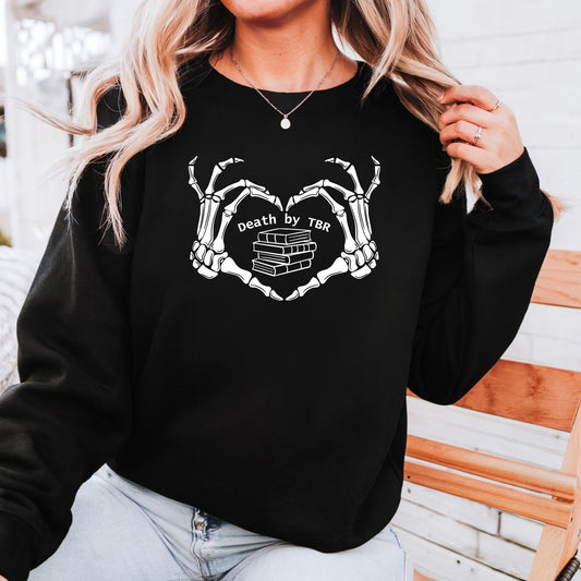 To Be Read w/Skull Hands Crewneck in Black