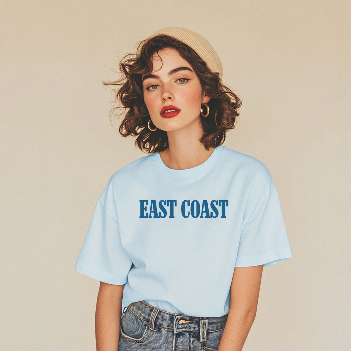 East Coast T-shirt Pink on Pink