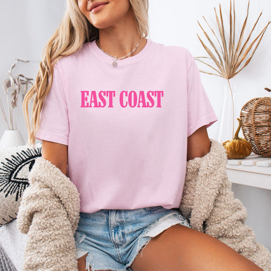 East Coast T-shirt Pink on Pink