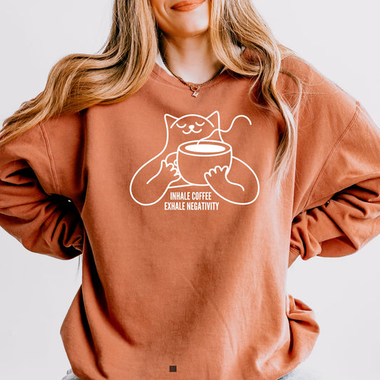 Coffee Cat -  Inhale Coffee Exhale Negativity