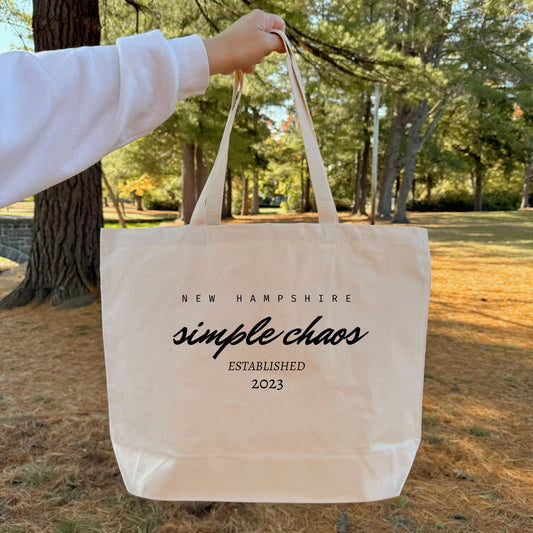 Recycled Canvas Tote Bag - Simple Chaos