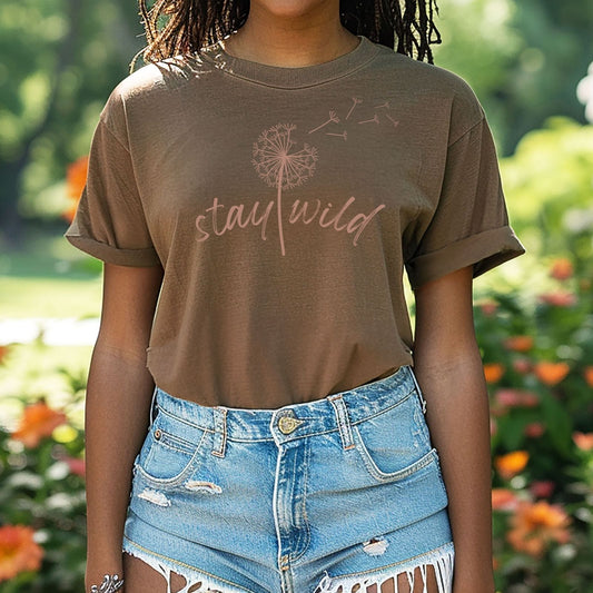 Stay Wild T-shirt in Espresso