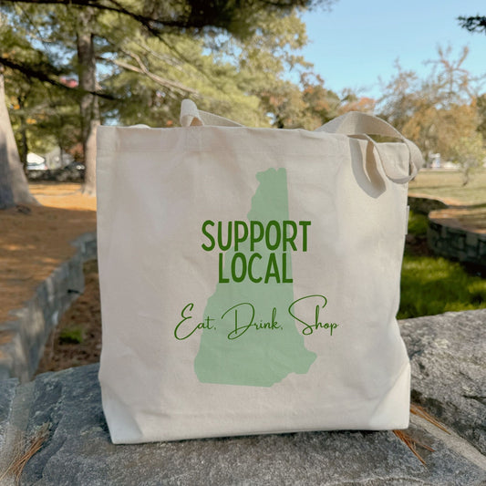 Recycled Canvas Tote Bag - Support Local