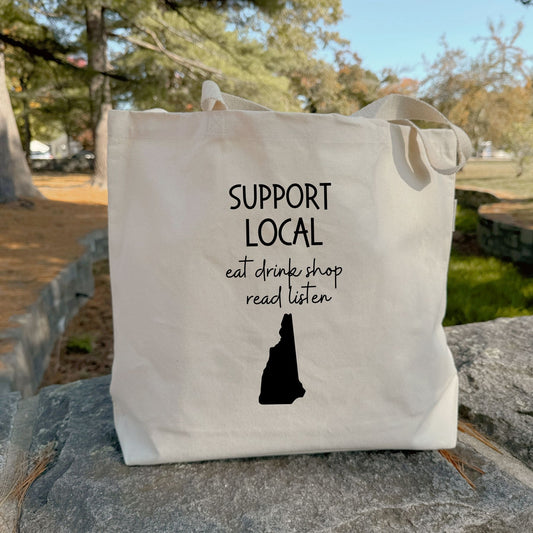 Recycled Canvas Tote Bag - Support Local