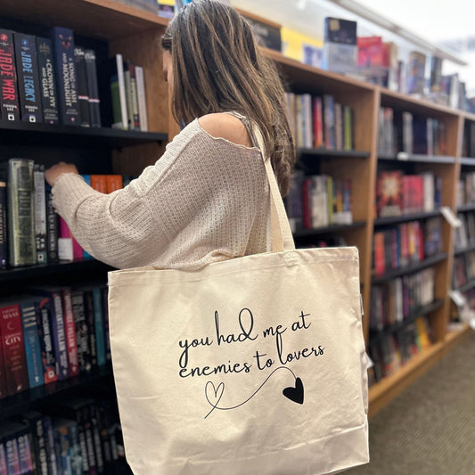 Recycled Canvas Tote Bag - Enemies to Lovers